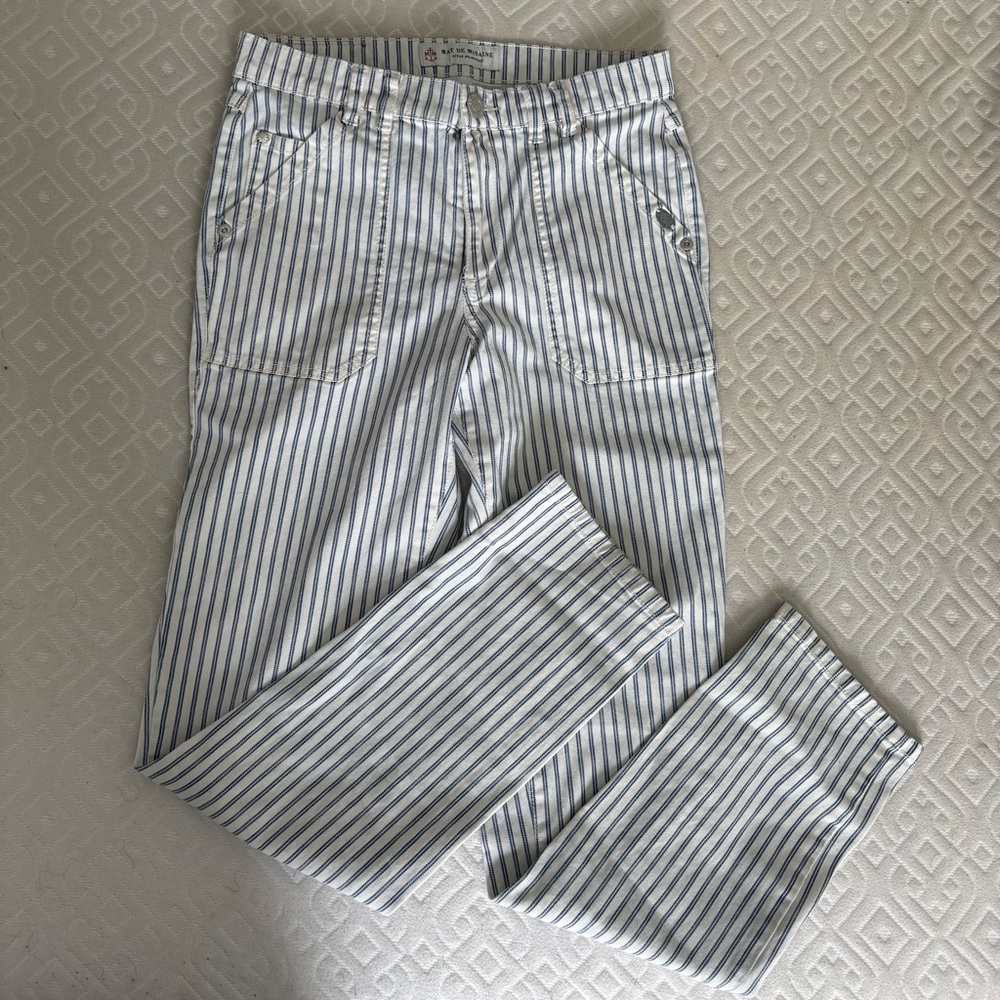 Classic Striped Straight Leg Women's Jeans